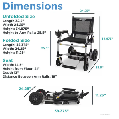 Journey Zoomer Lightweight Folding Power Chair