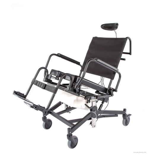 ActiveAid 285TR Rehab Shower/Commode Chair-Tilt, Recline, Seat Height Adjustment